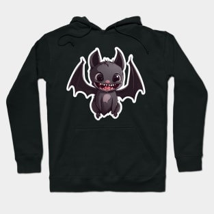 cute bat with fangs Hoodie